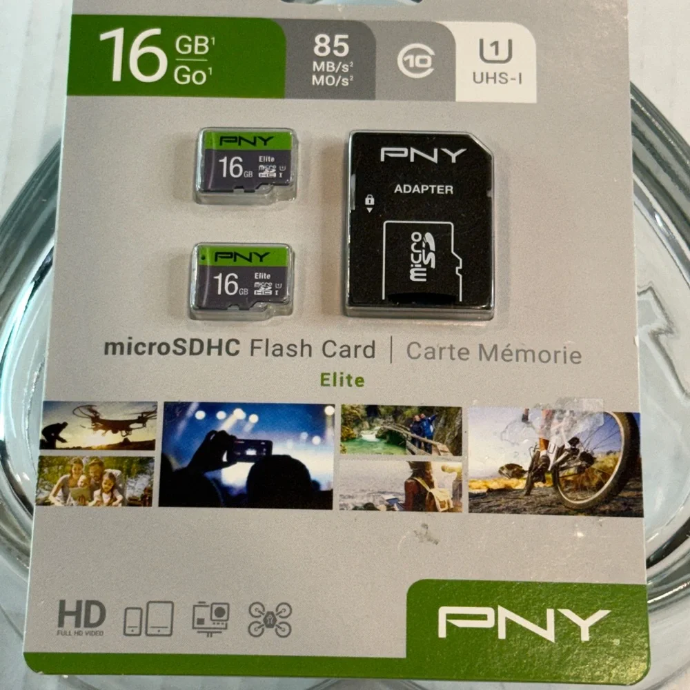 🆕 PNY Elite 16GB microSDHC Flash Card Set w/ Adapter 🌟 High Speed 85MB/s UHS-I
